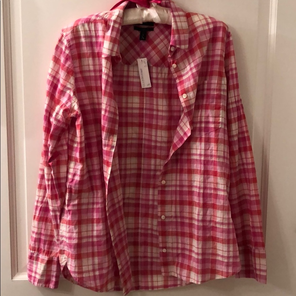 Pink and White button up